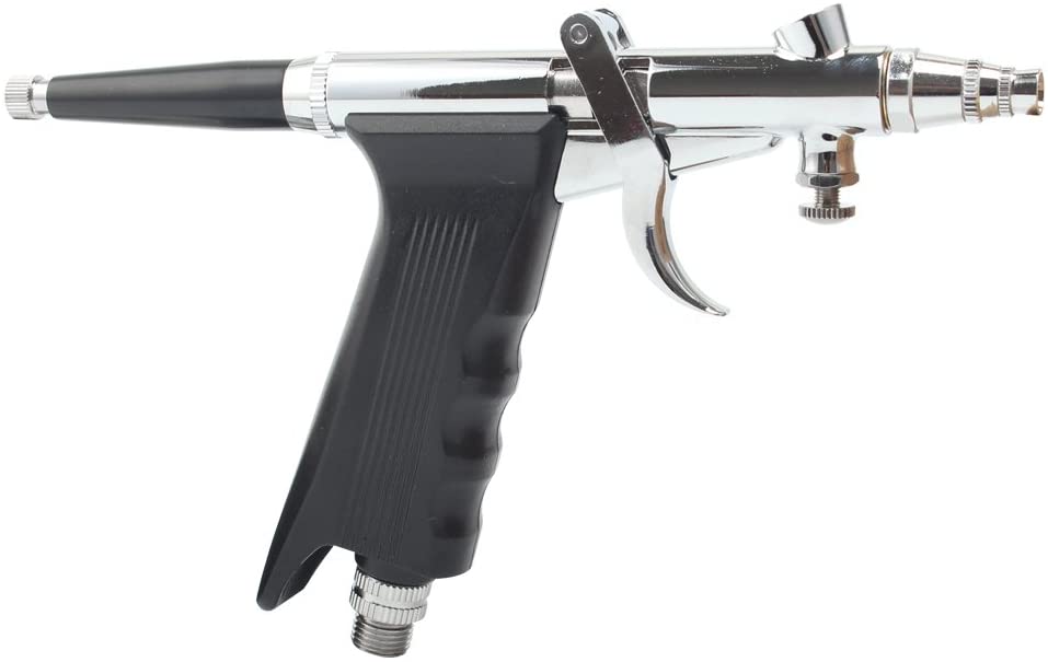 Dual-Action Airbrush Trigger Style Gravity-Feed Airbrush Set 3 Tip Set