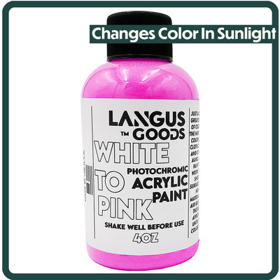 White to Pink Photochromic Fabric & Airbrush Paint